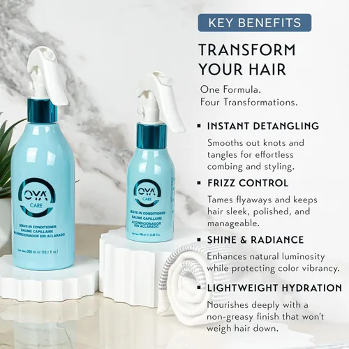 Miniatura 5 de OYA Spray acondicionador sin enjuague – desenreda, desencrespamiento e hidrata – Para cabello natural, teñido y encrespado – Aceite de argán