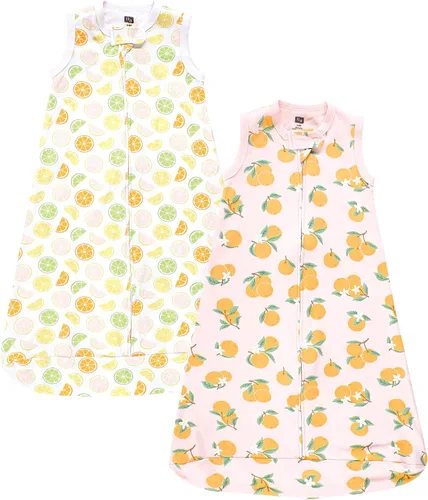 Hudson Baby Saco de dormir sin mangas unisex de algodón entrelazado para bebé Naranja (Citrus)