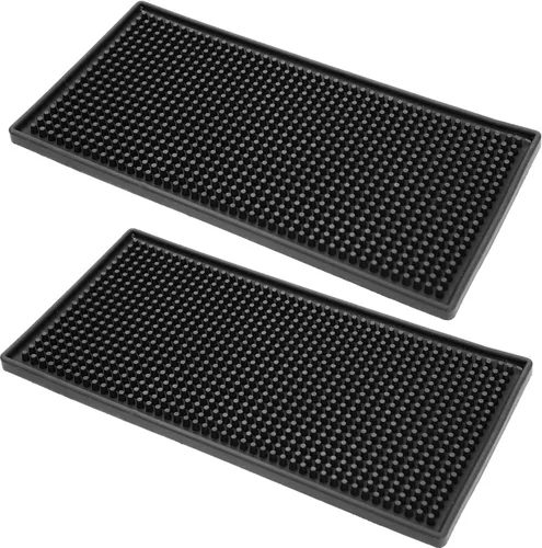 Miniatura 9 de KINJOEK 3 tapetes de bar de 12 x 18 pulgadas, tapete antideslizante para secado de derrames, para encimera, cóctel, barman café, bebidas