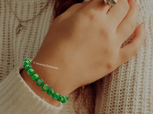 Miniatura 338 de Amazing Gemstone Pulsera de cristal para mujeres y hombres, pulsera de cristal curativo de protección, pulsera elástica con cuentas de piedras