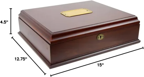 Miniatura 9 de Caja de madera estilo antiguo para tesoros y recuerdos con cierre en latón
