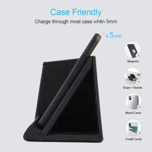 Miniatura 4 de COSOOS Cargador inalámbrico rápido con organizador de escritorio, cargador de teléfono de escritorio compatible con 15/15 Pro/15 Pro