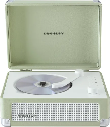 Crosley CR3505A-MT Cruiser - Reproductor de CD portátil retro con altavoces estéreo Bluetooth y radio FM, color menta