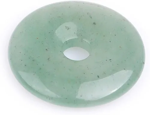 Miniatura 33 de JOE FOREMAN Anillo de cuarzo amatista natural de 1.181 in con colgante de donas circulares para hacer joyas, 1 unidad, Piedra