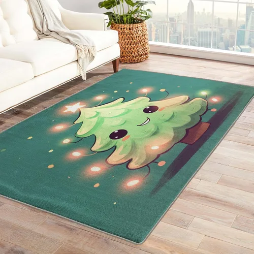 Miniatura 27 de Alfombra de oso de 2 x 3 pies, alfombra de Navidad para entrada, sala de estar, dormitorio, alfombra de animales salvajes, decoración de habitación