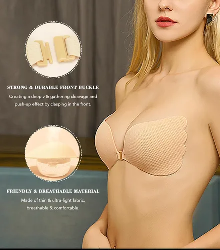 Miniatura 3 de Autbre Sujetador adhesivo sin tirantes sin espalda push up silicona invisible sujetadores adhesivos para mujeres cintas de pecho