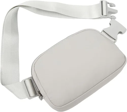 Mini riñonera con correa ajustable para correr, viajar, senderismo, entrenamiento para mujer, Gris, Color simple