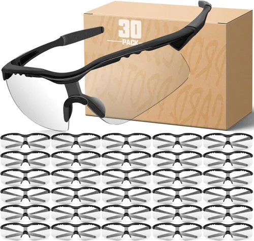Miniatura 15 de OXG Anteojos de seguridad para hombres y mujeres, resistentes a impactos y arañazos, ANSI Z87.1, protección ocular, bloqueo UV