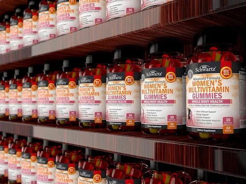 Miniatura 6 de Gomitas multivitamínicas para mujer con vitamina A, C, B6, B12, vitaminas D y E para apoyo inmunológico, multivitamínico gomoso para mujeres