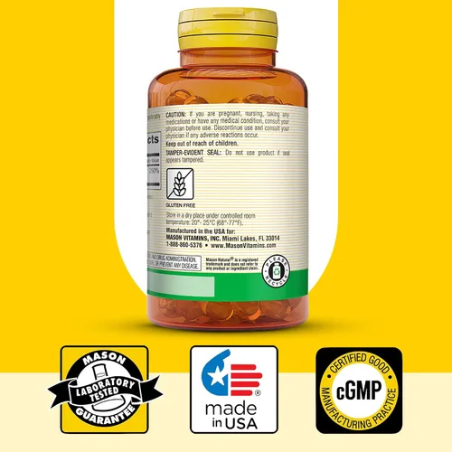 Miniatura 6 de MASON NATURAL Vitamina D3 2,000 UI Ultra Fuerza, Apoya la Densidad Ósea, Fuerza y Salud Inmune, 300 Cápsulas Blandas