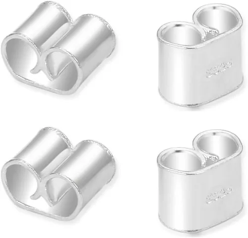 Adabele - Carpeta hipoalergénica de plata de ley 925 auténtica para 0.059 in, hilo de alambre de cuero, para fabricación de joyas y manualidades, 10