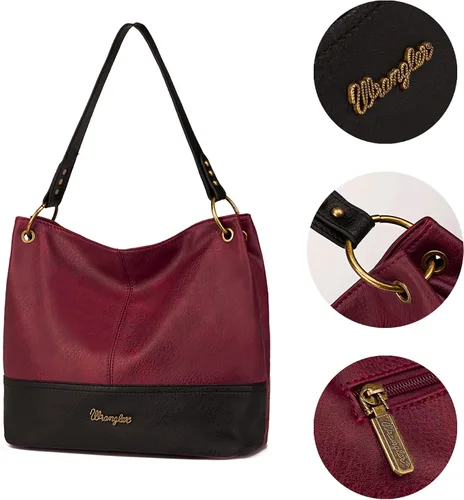 Miniatura 3 de Wrangler Hobo - Bolsos de cuero vegano con asa superior para mujer