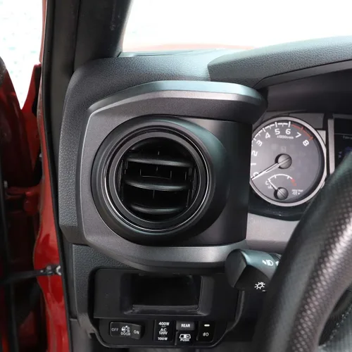 Miniatura 4 de 4 piezas de anillos de ventilación de aire acondicionado para consola central interior de ABS para automóvil, marco de cubierta de borde