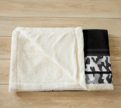 Miniatura 3 de Manfei Manta de camuflaje gris para sofá, manta de cama temática de caza de animales salvajes para niños y adultos, decoración de habitación, manta