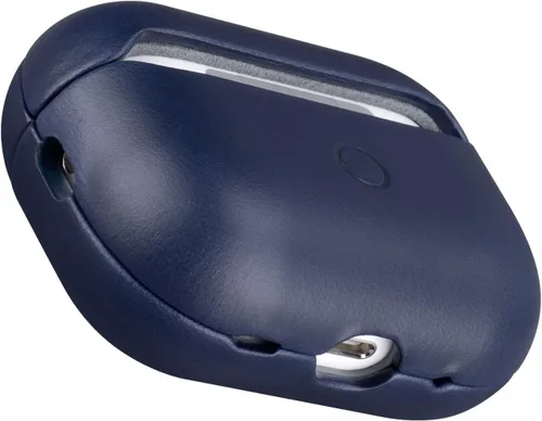 Maogoam Funda de cuero para AirPods Pro 2 con botón, funda de piel auténtica de cera de aceite curtido vegetal para AirPods Pro 2ª generación,