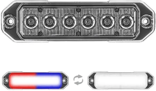 Miniatura 10 de Super Take Down Z-6 TIR LED de montaje en superficie estroboscópica de emergencia y luces de trabajo/TD de advertencia - Luz de rejilla de policía