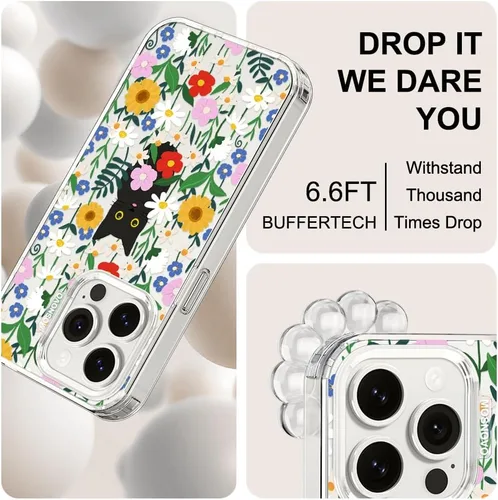 Miniatura 5 de MOSNOVO - Funda para iPhone 15 Pro, protección Buffertech contra caídas de grado militar (6.6 pies), antidesprendimiento, poliuretano termoplástico