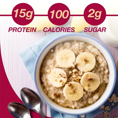 Miniatura 2 de ProtiDIET Avena Instantánea de Plátano y Nuez Alta en Proteína - Sin Gluten, Rica en Fibra, Baja en Azúcar - Proteína para el Desayuno Fácil de Nuez