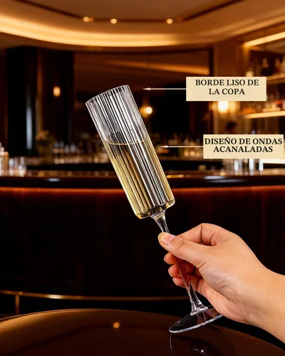 Miniatura 7 de Ciaell Paquete de 24 copas de champán de plástico – Copas de champán desechables acanaladas de 6 onzas – Copas de mimosa vintage transparentes