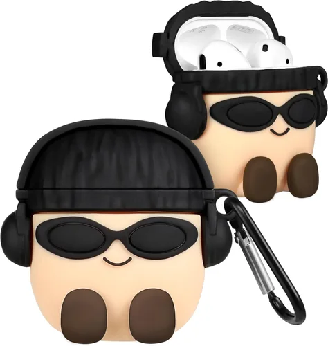 Miniatura 10 de Boaretiu - Funda para AirPods Pro/Pro de 2ª generación, lindo KawaiiBanana con llavero para AirPods Pro y Pro 2, divertida funda 3D de silicona