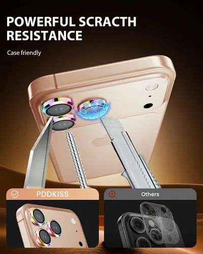 Miniatura 4 de PDDKISS Paquete de 2 protectores de pantalla de privacidad para iPhone 17 Pro Max de 6.9 pulgadas + paquete de 2 protectores de lente de cámara