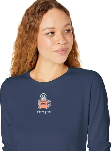 Miniatura 2 de Life is Good Women's Crusher T, Long Sleeve Cotton Graphic Tee Shirt, Love Mug
