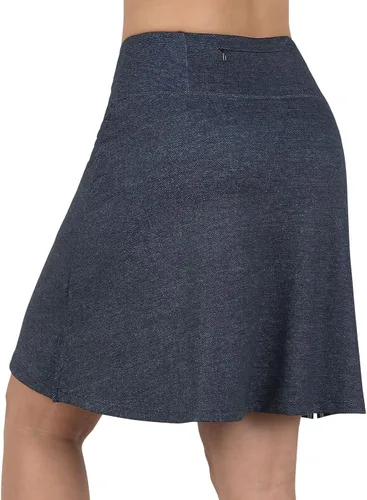 beroy Faldas cortas para mujer, falda de 20 pulgadas hasta la rodilla para mujer, falda deportiva con pantalones cortos
