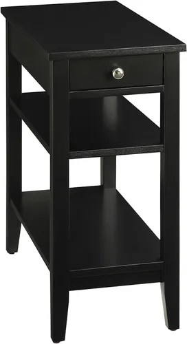 Convenience Concepts American Heritage Mesa Auxiliar de Cabecera con Cajón de 23.5" - Mesa Clásica de Sala de Estar con Estante de Almacenamiento,
