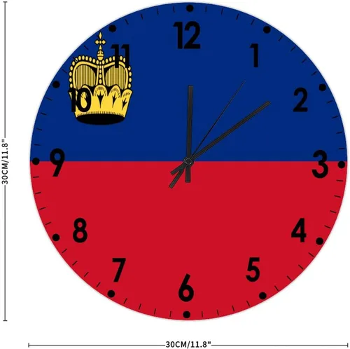 Miniatura 717 de Cheyan Reloj de pared con bandera de Canadá de 12 pulgadas, silencioso, sin tictac, de PVC, funciona con pilas, reloj redondo decorativo, regalo