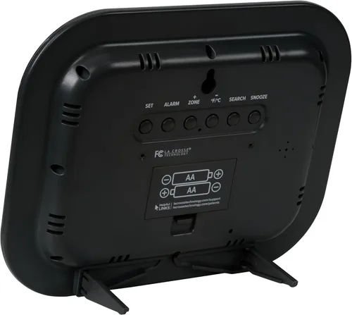 Miniatura 2 de La Crosse Technology, WT-8005U, 9 pulgadas. Reloj atómico digital de pared, Plástico, Negro, 1