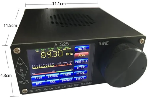 Miniatura 2 de Actualizado V5.2 todo nuevo ATS-25 SI4732 receptor portátil 2.4 pulgadas FM AM LSB USB LW SSB onda corta todas las bandas completas Pantalla táctil