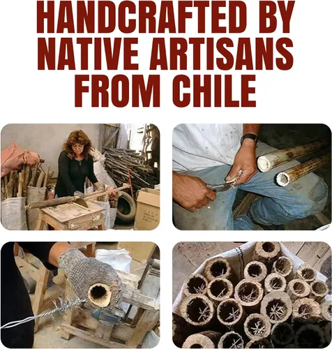Miniatura 4 de Africa Heartwood Project Palo de lluvia de cactus de 30 pulgadas de Chile, auténtico instrumento musical hecho a mano con envoltura de hilo Rasta