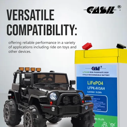 Miniatura 6 de Casil Batería de 6V 4Ah para juguetes de paseo, recargable SLA, plomo ácido sellado, reemplazo CA640, compatible con NT6-4 Neata, batería recargable