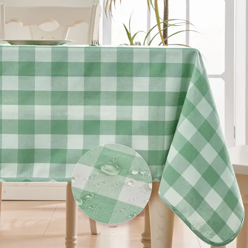 Miniatura 15 de BALCONY & FALCON Mantel Rectangular Estilo Jacquard Resistente al Agua Cubierta de Mesa para Comedor Cocina Café Fiestas y Uso al Aire Libre