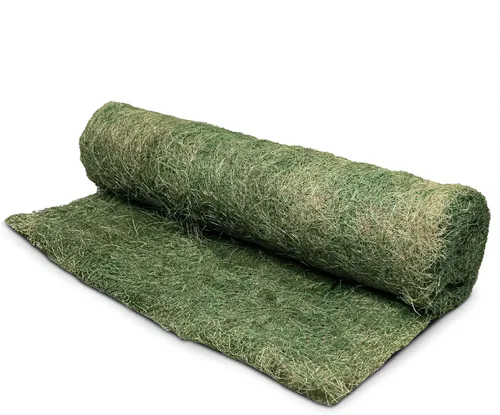Dewitt Manta Excelsior de red individual, verde, 4 x 112.5 pies, tapete de control de erosión de fibra de madera de álamo con malla para protección
