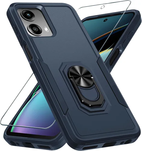 Miniatura 32 de Janmitta - Funda compatible con Moto G 5G 2023 con protector de pantalla, cubierta protectora de cuerpo completo resistente a prueba de golpes