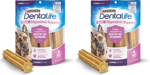Miniatura 11 de DentaLife Plus - Golosinas de apoyo digestivo para perros grandes de 40 libras en adelante, limpia los dientes, refresca el aliento y apoya el sabor
