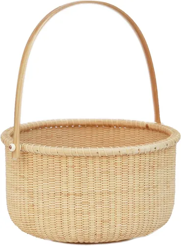 Cesta redonda abierta de Nantucket con asas tejidas a mano para Pascua, picnics, regalos, decoración del hogar y más varios tamaños que van desde 5
