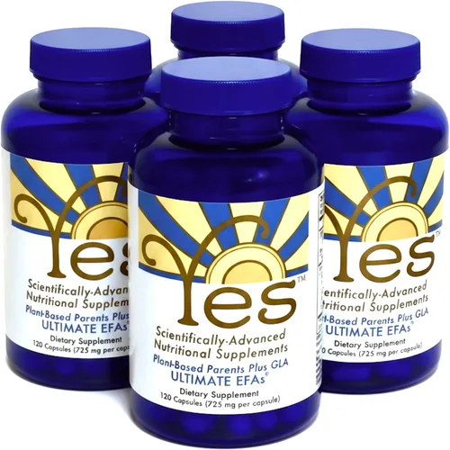 YES Omega 3-6-9 a base de plantas, alternativa al aceite de pescado sin eructos con lino, onagra (GLA), calabaza, girasol y aceite de coco, apoyo