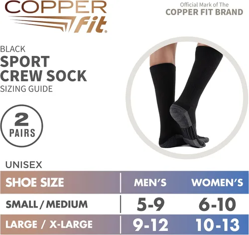 Miniatura 3 de Paquete de 2 pares de medias deportivas Copper Fit