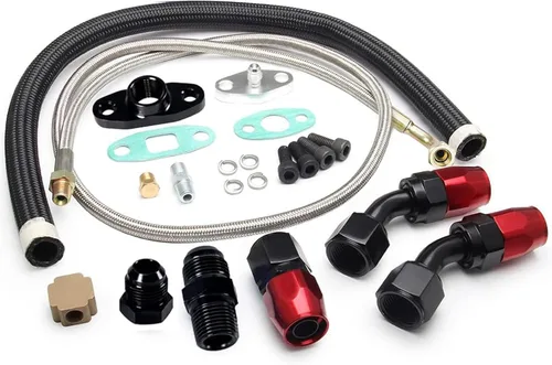 Turbo cargador aceite drenaje retorno línea de alimentación de aceite kit completo apto para T3 T4 GT35 T70 T66