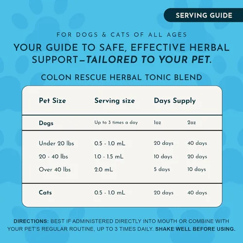 Miniatura 4 de Animal Essentials Colon Rescue - Fórmula de hierbas para perros y gatos, tracto gastrointestinal saludable, sabor dulce, hierbas 100% orgánicas