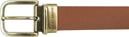 Miniatura 3 de Lucky Brand Women's Reversible Smooth Leather Belt with Old English Brass Harness Buckle