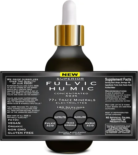 Miniatura 9 de Minerales de traza iónico de ácido húmico fúlvico con electrolitos, suplemento líquido más gotas de aceite de orégano súper fuerte, más versátil que