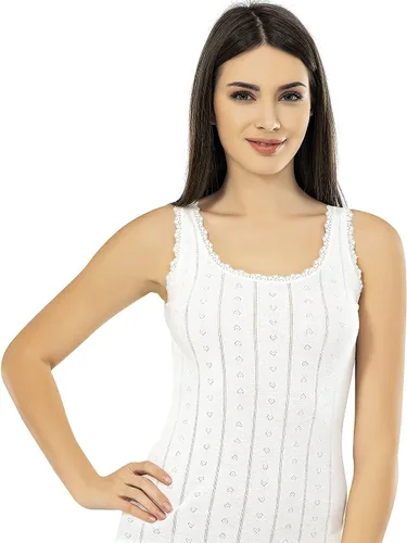 Miniatura 11 de VAVONNE Camiseta sin mangas tipo camisola para mujer, toda de algodón, aireada, suave y cómoda