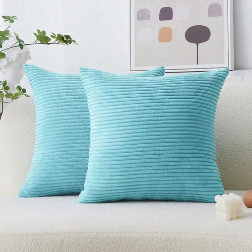 Miniatura 21 de Home Brilliant Fundas de almohada decorativas de terciopelo a rayas de 12 x 20 pulgadas, rectangular, 12 x 20 pulgadas, color azul marino