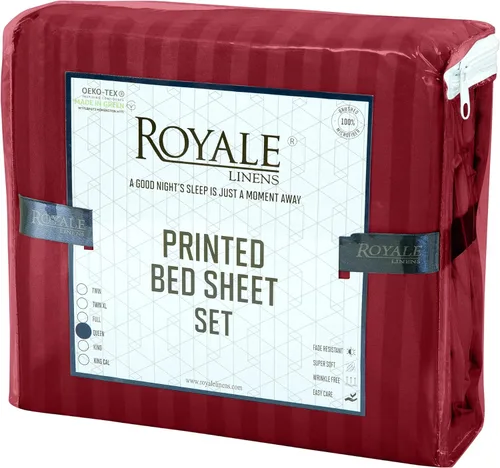 Miniatura 9 de ROYALE LINENS Juego de sábanas de 3 piezas para cama individual - Microfibra cepillada suave de 1800 hilos - 1 sábana bajera, 1 sábana encimera, 1