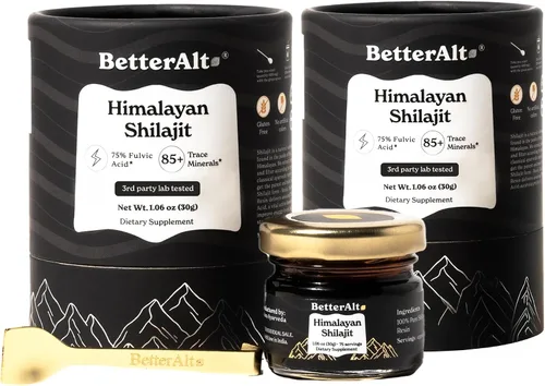 Miniatura 10 de Better Alt Paquete de 1 resina Shilajit pura del Himalaya, 75 porciones de grado dorado de alta potencia para impulso de energía y apoyo