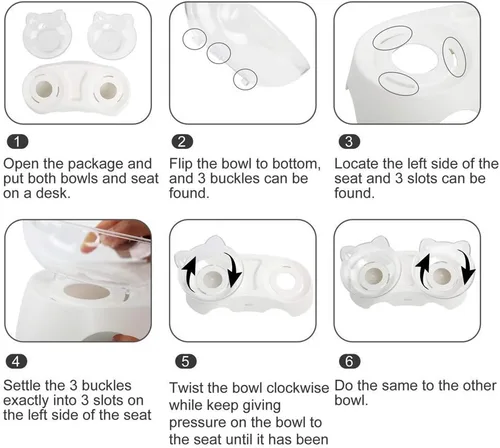 Miniatura 8 de MILIFUN Cuencos para Gatos, Cuencos de Comida para Gatos Elevados Inclinados, Cuenco Anti Vómito para Gatito para Cachorro y Conejito, Ortopédico