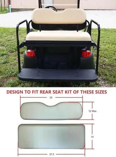 Miniatura 8 de Huskey - 4 fundas de asiento delantero/trasero para carrito de golf EZGO RXV 2008-UP G&E Modelos G&E, costuras de diamante negro y azul de dos tonos